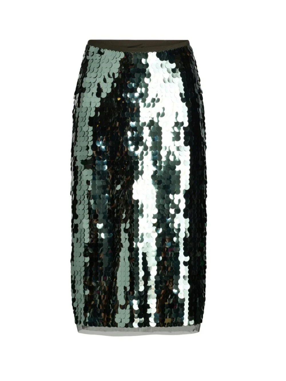 Sequin Pencil Skirt in Emerald Green